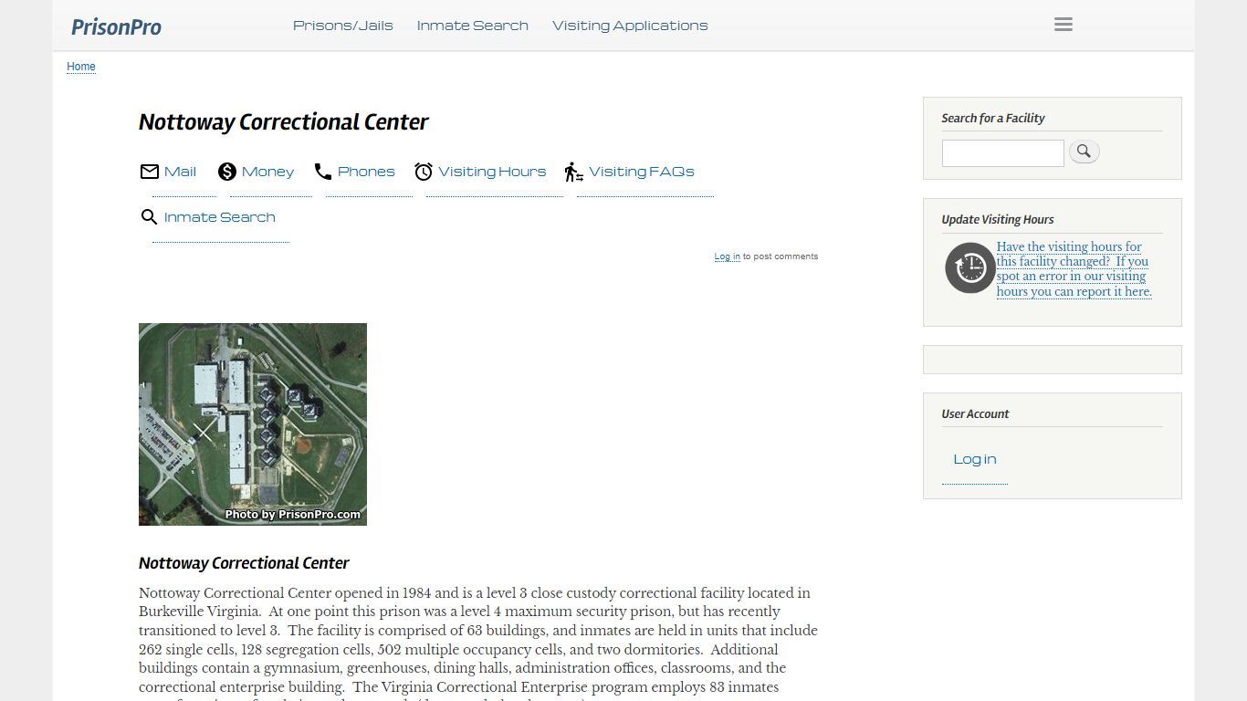 Nottoway Correctional Center Visiting hours, inmate phones ...